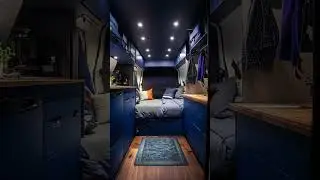 Sprinter Van Interior Ideas in Shades of Blue #shorts #vanconversions #vandecor #vanlayouts #vans