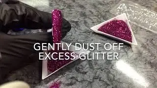 Glitter application tutorial sprinkle method