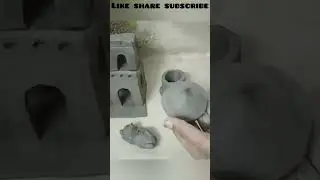 DIY miniature build house with clay / mitti ka ghar mud house #shorts #youtubeshorts #clayart #viral