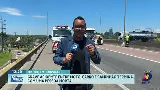 Grave acidente na BR-101 em Joinville deixa uma pessoa morta