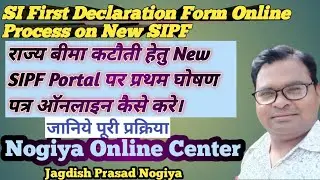 SI First Declaration Online Process.