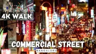 Commercial Street 4k walk | Bangalore City | Rain | Heavy Crowd | 1500 shops | food |  Srirajnilesh