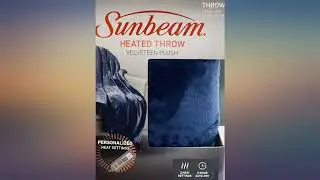 Sunbeam Electric Heated Blanket Throw Velveteen Soft Plush Reversible Throw, review