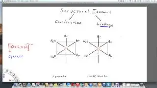 Structural isomers complex linkage isomers