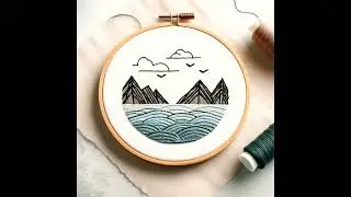 AI photo ✨ Landscape Embroidery &mdash; Inspiration in Every Stitch!