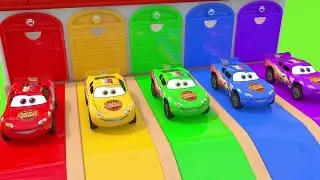 McQueen Car Colors Street Vehicles  Soccer Ball Flying Toy Cars