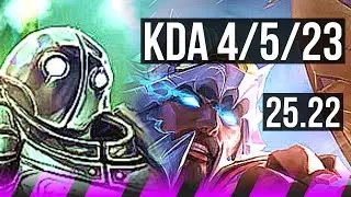 BLITZCRANK & Aphelios vs PANTHEON & Kai'Sa (SUP) | EUW Master | 25.22