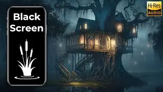 Creepy Swamp Sounds at Night | Black Screen for Sleep 1 Hour