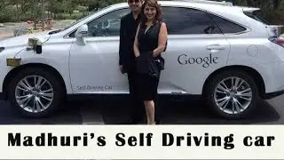Madhuri Dixit Nene enjoys a ride in a self driving car - TOI