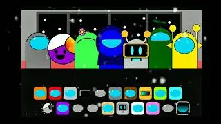 Incredibox Sprunki Space Astroout Style: Милые персонажи-космонавты в капсулах и забавное звуково...