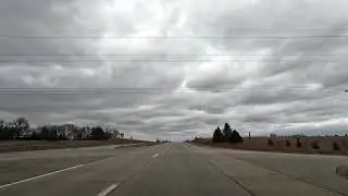 Dark cloudy drive from Lincoln to Wahoo Nebraska