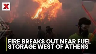 Massive Fire Erupts Near Fuel Storage in Western Athens | NewsX World