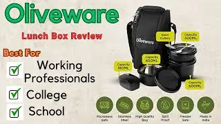 Oliveware Lunch Box | Best for Working Professionals | Microwave Safe | Office Use | Stainless Steel