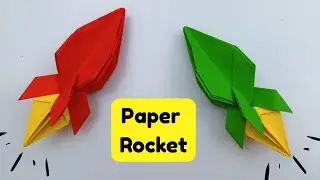 How To Make Easy Paper Rocket For Kids / Rocket Ship Craft Ideas / Paper Craft Easy / KIDS crafts