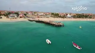 Sal Santa Maria bay, Cabo Verde 2019.03 aerial video