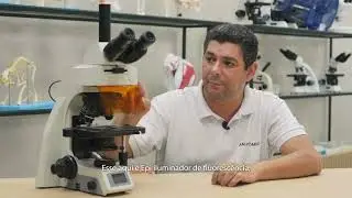 Revolucionando a Pesquisa com o Microscópio Biológico Trinocular de Epi-fluorescência! 🔬