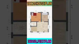 18 x 20 House Plans I 18 x 20 Ghar ka Naksah I 360 sqft Home Design | 18 x 20 house design #Shorts