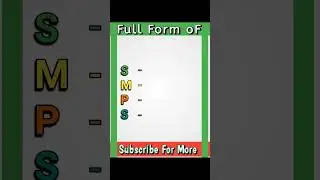 SMPS Full Form | Full Form of SMPS | SMPS ka full Form | #SMPS @G2K Fact  #fullform #ias #gk
