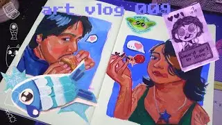 lots of little creative projects 🎨🖌️🌿✨🎧 art vlog #9