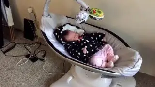 Ivy in her Mamaroo contraption