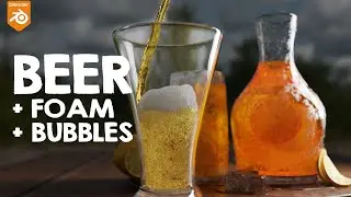 Make bear with foam and bubbles using blender