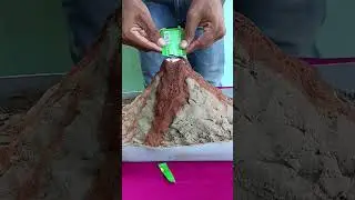 Working model of volcano  eruption volcano | volcano experiment with ENO volcano🌋  #shorts
