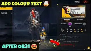 How To Write Colour Text In Free Fire After OB31 Update | Free Fire Colour Code | FF Colour Code