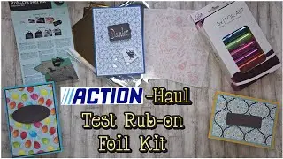 Action-Haul Test Rub-on Foil Kit inkl. drei einfacher Beispielkarten