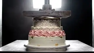 Luxury Wedding Cake DESTROYED Under Massive Hydraulic Press in Ultra Slow Motion!