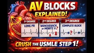 &ldquo;1st, 2nd & 3rd Degree AV Block | High-Yield USMLE EKG Review&rdquo;