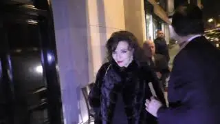 Joan Collins and husband Percy Gibson arrive at Craigs in West Hollywood
