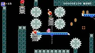 Thwomp & Wiggler's Cave Raider by deathshot1 [Super Mario Maker 2]