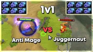 Anti Mage vs Juggernaut with 6x Moonshards