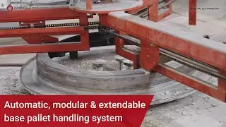 An automatic base pallet handling system by PRINZING PFEIFFER