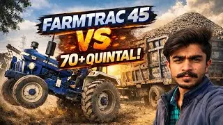 Farmtrac 45 vs 70+ Quintal 😱Socha Nahi Tha Farmtrac 45 Itna Powerful Niklega 💪