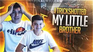 I TRICKSHOTTED MY LITTLE BROTHER! BO3 1v1