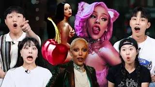Koreans React To 'Doja Cat' For The First Time (Say So, Kiss Me More, Juicy, Attention) | KATCHUP