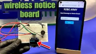 Wireless Notice Board with OLED Display & Buzzer | Update Messages from Phone