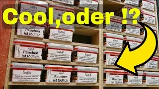 Upcycling leeren  Tabak dose / M&uuml;ll oder Schatz / Werkstattregal selber bauen