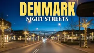 Denmark Travel From the Car Window | Night Drive in City Syd Aalborg