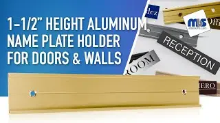 1-1/2&rdquo; Height Aluminum Name Plate Holder for Doors & Walls