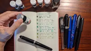 Comparing Green Fountain Pen Inks