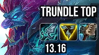 TRUNDLE vs GANGPLANK (TOP) | 7/0/2, 72% winrate, Godlike | EUW Master | 13.16