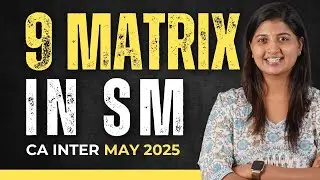 ALL 9 MATRIXES IN SM - CA INTER - MAY 2025 - CA CPA Nivedha Shankar