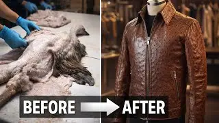 How Ostrich Leather Jackets Are Made | Complete Factory Process