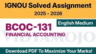 IGNOU BCOC 131 Solved Assignment 2025-26 English Medium PDF Download