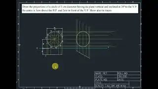 21. Projection of a Circle in AutoCAD - Engineering Drawing and Graphics