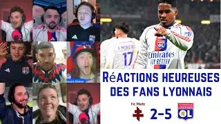 R&eacute;actions heureuses des fans lyonnais apr&egrave;s METZ 2-5 LYON | Ligue 1 J19 