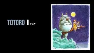How to draw Miyazaki's Totoro - Speed drawing - Mixed media