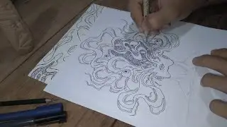 Inking My Artwork | Hand drawing Speed art #handdrawing